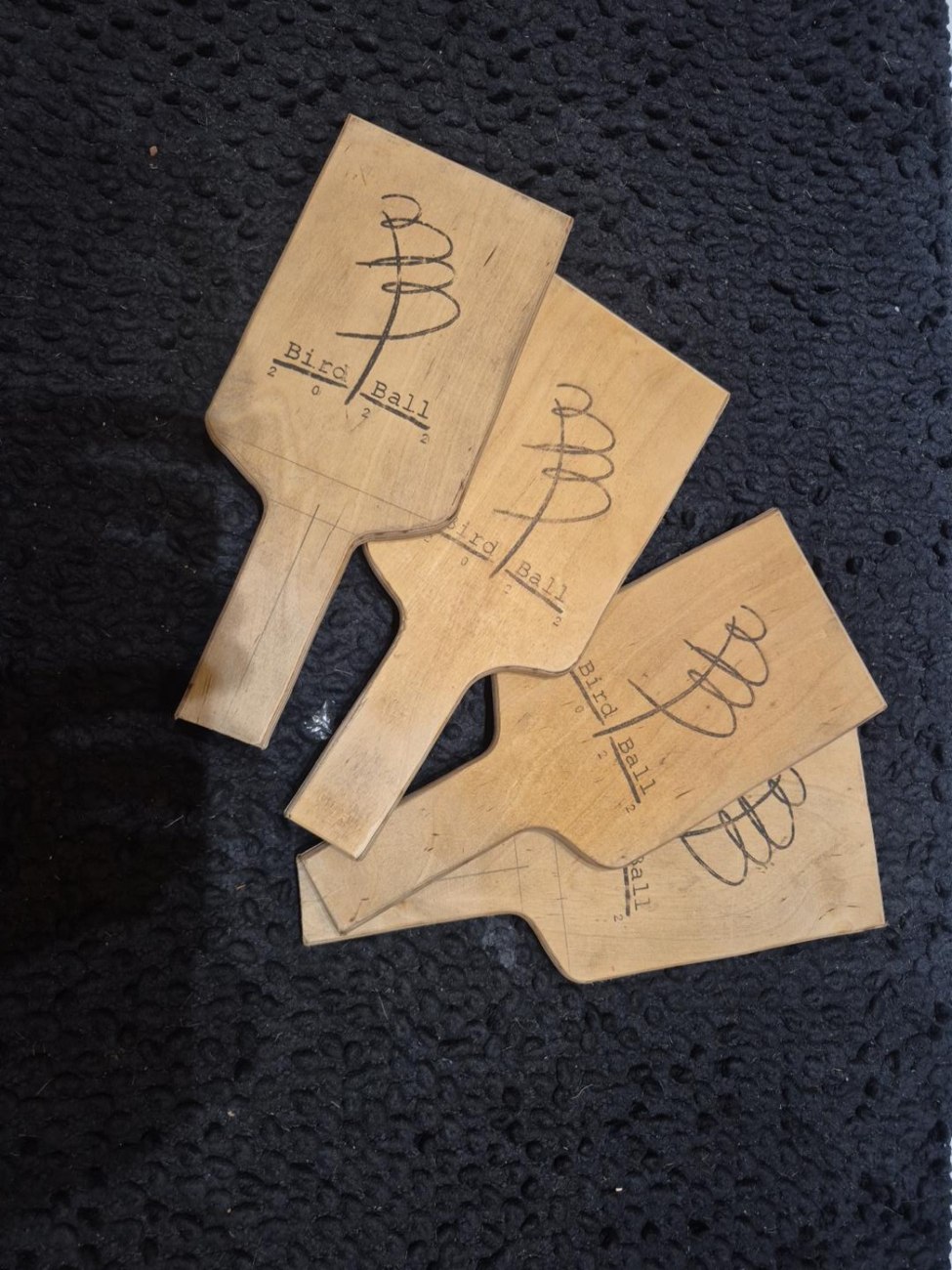 Original BirdBall birch plywood paddles